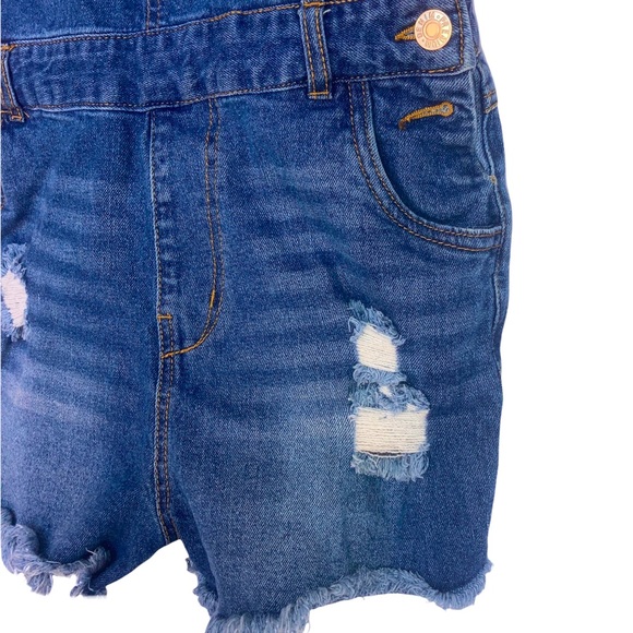 Love Tree Denim Shorts Overalls Size Medium Cute Adorable Comfortable - Picture 6 of 16